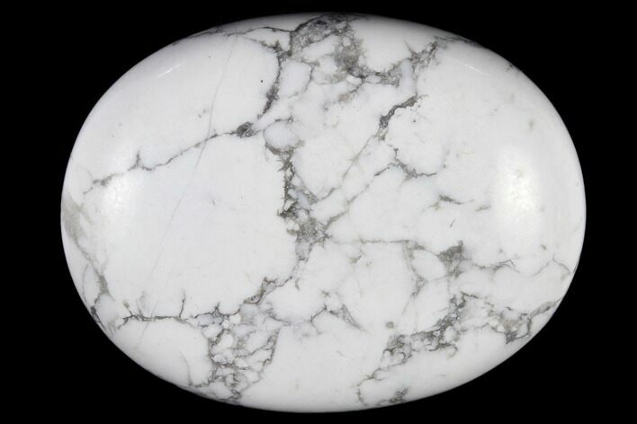 1.7" Polished White Howlite Pocket Stone  - Photo 1